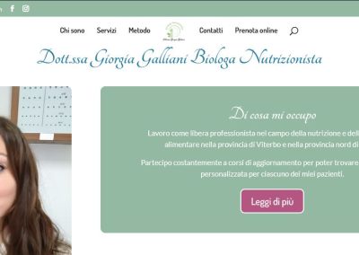 Sito web Giorgia Galliani Biologa Nutrizionista